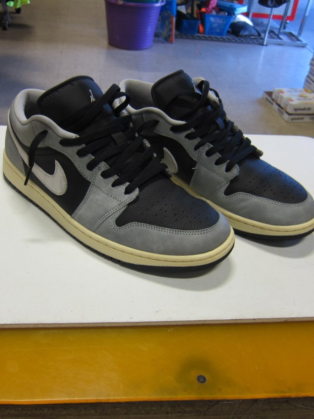 Nike Air Jordan 1 Low SE Men's 12 Lt. Smoke Grey/Black/Sail Shoe's HQ2010-012